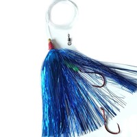 Alpha OEM 10cm Tête de plomb Mylar Flash Teaser Fly Tying Bucktail Leurres de pêche pour le bar de thon d'eau salée