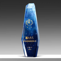 Trophée en cristal iceberg créatif avec logo sablé, coffret cadeau, vente en gros usine, prix de réunion annuelle