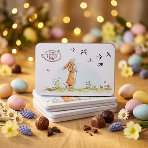 Caja de Regalo Rectangular de Hojalata Reciclable y Ecológica para Pascua, Envase Delgado para Chocolates Navideños - Product Image 2