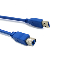 Kabel Printer USB 3.0 AM ke BM Hitam Biru A-b, Kabel Data USB 3.0 Kecepatan Tinggi untuk Printer 1m 3m 4m 5m