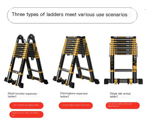 Escalera Industrial Telescópica Plegable en <span class=keywords><strong>Zigzag</strong></span> de Aleación de Aluminio, Moderna, de 6 Peldaños, Capacidad de Carga de 150 kg, Multifuncional para Ingeniería - Product Image 6