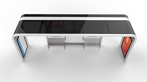 Năng Lượng Mặt Trời Dừng Xe Buýt Nơi Trú Ẩn Với Ngoài Trời Lcd Màn Hình Quảng Cáo Hiển Thị - Product Image 3
