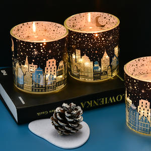 Florescence City Star parfumé décoration de la maison plâtre Statue client logo fait à la main parfum luxe peut bougie pour les vacances - Product Image 1