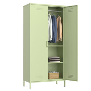 Armoire moderne en métal à 2 portes Armoire en acier colorée pour chambre à coucher <span class=keywords><strong>balcon</strong></span> Meubles <span class=keywords><strong>de</strong></span> bureau à domicile Casier <span class=keywords><strong>de</strong></span> <span class=keywords><strong>rangement</strong></span> pour vêtements Articles - Product Image 3