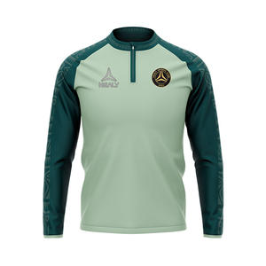 定制品牌男式足球训练夹克长袖四分之一拉链足球夹克批发 - Product Image 1