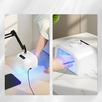 Sèche-ongles UV LED sans fil 48W au design populaire F5 Pro, lampe à ongles rechargeable avec support pour pédicure