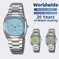 Montre pour homme SKMEI 2420, quartz carré de haute qualité, acier inoxydable, étanche, pour usage quotidien, logo personnalisé