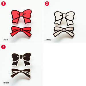 Pinza para el pelo de acrílico con lazo 2D, accesorio para el cabello, estilo cómic, contorno audaz, lindo, personalizado, hecho en Japón, OEM ODM - Product Image 2