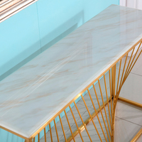 Meubles de salon Xuanzhen, table console moderne haut de gamme en marbre, table d'entrée en acier inoxydable de luxe, table console de couloir