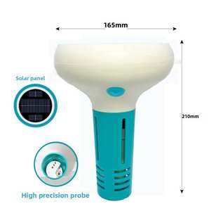 Dispositif de détection de la qualité de l'eau de <span class=keywords><strong>piscine</strong></span> solaire, précision 0,1 <span class=keywords><strong>pH</strong></span>, surveillance par application WIFI, analyseur de <span class=keywords><strong>pH</strong></span>, salinité, ORP et chlore résiduel - Product Image 5