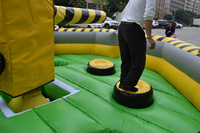 EASYFUN Jeu de défi gonflable géant en PVC pour l'extérieur pour adultes et enfants, jeu interactif Big Baller Wipeout en solde