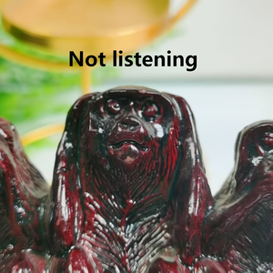 1 pieza de tres adornos sin mono, adecuado para la decoración diaria del hogar o la oficina sin mirar, escuchar o hablar - Product Image 5