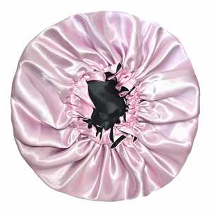 Nuevo Gorro de Satén Sedoso de Doble Capa para Cabello Rizado Natural - Uso Diario en la Playa, al Aire Libre, para Pesca, Fiestas, 100% Poliéster - Product Image 3