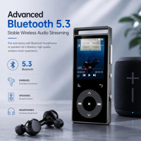 Lecteur MP3 de poche en métal, vente en gros d'usine, 5.3 pouces, fin, portable, longue autonomie, lecteur de musique sans perte, écran TFT, commandes tactiles