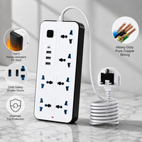 Maßgefertigte Industrielle Steckdosenleiste 2000W 6 Steckdosen 2m Kabel USB Typ C Ladeanschluss Mit Steuerschalter für Büro Werkstatt
