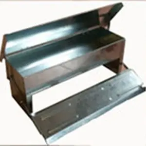 Custom Poultry Feed Poultry Pedal Type Metal Chicken Feeder Galvanised Steel Poultry Farming Equipment Chicken Feeder Trough