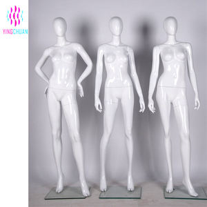 Manichini bianchi lucidi che visualizzano il manichino femminile delle donne dei vestiti - Product Image 3