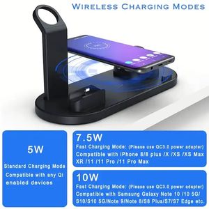 15W Dock Universal Fast <b>Charger</b> Stand Charging Wireless <b>Charger</b> 6 in 1 Station for Phone Earphone Watch - Product Image 4