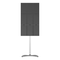 Support de TV avec roues, neuf écrans rotatifs, hauteur réglable, support de moniteur d'ordinateur pour taille de 18 à 26 pouces