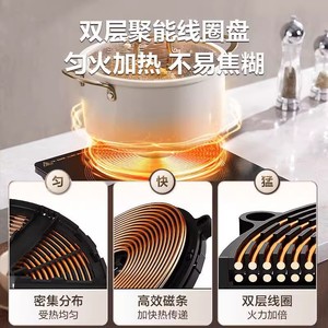 Cocina de Inducción Supor de 2200W, un Solo Quemador, Panel de Vidrio, Alta Potencia, para el Hogar, para Saltear y Cocinar en Olla Caliente, Estufa Eléctrica C22 IA822D - Product Image 1