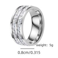 Ensemble de bagues en diamant, acier inoxydable neutre, perle tendance, mariage, fiançailles, anniversaire, célébration