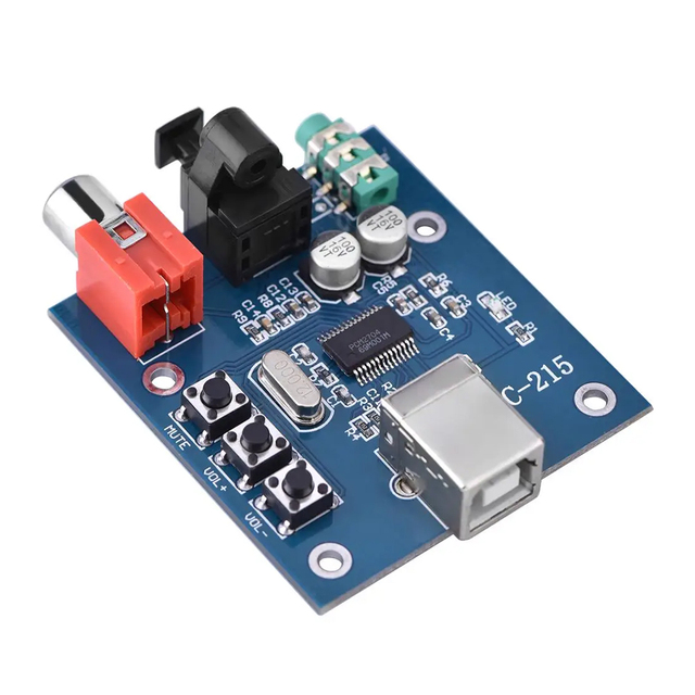 USB DAC Module PCM2704 HiFi Sound Card Decoder Board 3.5mm Analog Output + SPDIF for PC