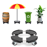 Chariot à plantes robuste, capacité de 440 lb, support à plantes réglable sur roulettes, chariot à roulettes avec roues