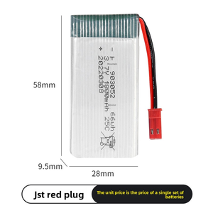 Заводские продажи, 3,7 В, 1800 мАч, высокая скорость 25C Литий-полимерный аккумулятор с защитной платой для 903052 моделей самолетов - Product Image 5