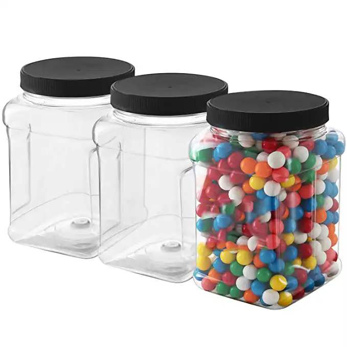 2500ml square empty plastic, candy jars