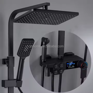 Robinet <span class=keywords><strong>de</strong></span> douche thermostatique noir à affichage numérique, mitigeur <span class=keywords><strong>de</strong></span> douche thermostatique 4 voies avec fonction pluie, robinets <span class=keywords><strong>de</strong></span> douche et <span class=keywords><strong>de</strong></span> bidet - Product Image 3