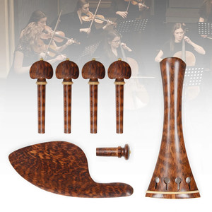 Ensemble de pièces de violon 4/4 avancé en bois de serpent : cordier, chevilles d'accordage et chevilles de bas de cordes - Product Image 4