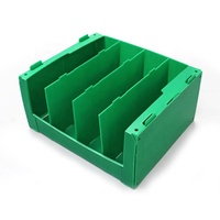 Cajas de plástico corrugado PP apilables, Cubo de recogida, Cubo de estantería