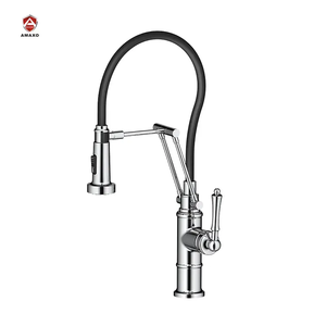 Robinet de cuisine monocommande extractible en laiton massif nickel brossé moderne 2026 pour évier de lavage de légumes - Product Image 6
