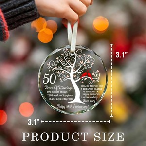 Round Printed Natural Crystal <strong>Fox</strong> First <strong>Christmas</strong> Ornament Bohemian Xmas Tree <strong>Decoration</strong> - Product Image 5