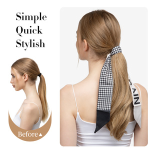 Clip ondulado sintético en cola de caballo con banda para el cabello Extensión del cabello Peluca Envoltura alrededor de cola de caballo suave para mujeres - Product Image 4