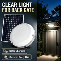 Plafonniers LED solaires modernes 200W, étanches, ronds, avec télécommande, pour l'éclairage intérieur de la maison, du garage et du balcon
