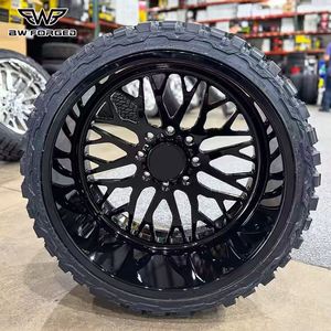 BW 20x10 22x12 24X14 24X14 26x14 26x16<span class=keywords><strong>ล้อ</strong></span>รถบรรทุกปลอมแปลง<span class=keywords><strong>สี</strong></span><span class=keywords><strong>ดำ</strong></span>มันวาว6X139.7สำหรับ F350 F250 Silverado 1500 2500 Gmc1500 2500 - Product Image 1