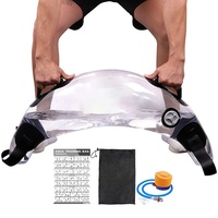 Sac d'eau lesté en PVC 0,7 kg, à remplir d'eau, poids réglable, conception multi-poignées, pack énergétique, équipement de squat, sac de sable croissant