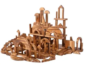 ألعاب تكديس خشبية كبيرة في الهواء الطلق لعبة حديقة مكعبات بناء