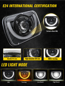 Faro Delantero Sellado para Camión, Repuesto para Jeep Cherokee XJ Ford <span class=keywords><strong>Toyota</strong></span>, Ensamblaje de Faro LED Blanco/Ámbar de 5x7 Pulgadas - Product Image 2