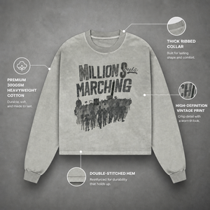 เสื้อสเวตเชิ้ตคอกลมโอเวอร์ไซส์ลายกราฟิกสไตล์วินเทจฟอกสีแบบแอซิดวอชเนื้อผ้าหนาสำหรับผู้ชายและผู้หญิง สตรีทแวร์ ลดราคาพิเศษ - Product Image 6