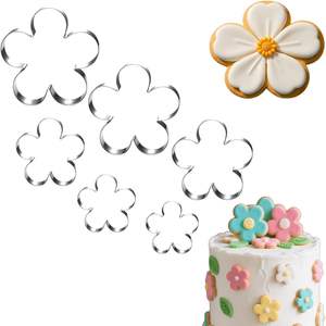 Non-Stick Metal Mousse Ring 4inch & 6inch Plum Blossom Bread Mold for Low Sugar Baking Household Cake Tools - Product Image 1