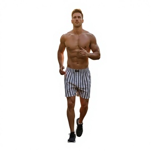 Shorts de bain imprimés pour hommes, taille élastique, respirants, séchage rapide, avec cordon de serrage, décontractés, pour l'été - Product Image 4