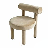 Fauteuil d'appoint contemporain élégant avec tissu en velours doux pour salon