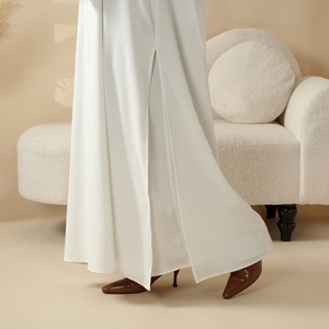 Nouvelle Abaya décontractée à fente pour femmes, robe <span class=keywords><strong>musulmane</strong></span>, robe maxi modeste, kaftan, vêtements <span class=keywords><strong>de</strong></span> <span class=keywords><strong>prière</strong></span> pour l'Aïd, <span class=keywords><strong>tenue</strong></span> arabe islamique <span class=keywords><strong>de</strong></span> Dubaï - Product Image 5