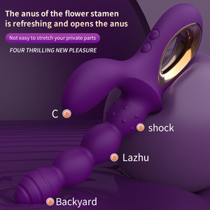 Vibrador Lazhu para hombres y mujeres, palo de masaje <span class=keywords><strong>Anal</strong></span> y <span class=keywords><strong>Vaginal</strong></span>, juguete sexual para adultos, de punto G masturbador, varilla vibratoria de <span class=keywords><strong>doble</strong></span> extremo - Product Image 3