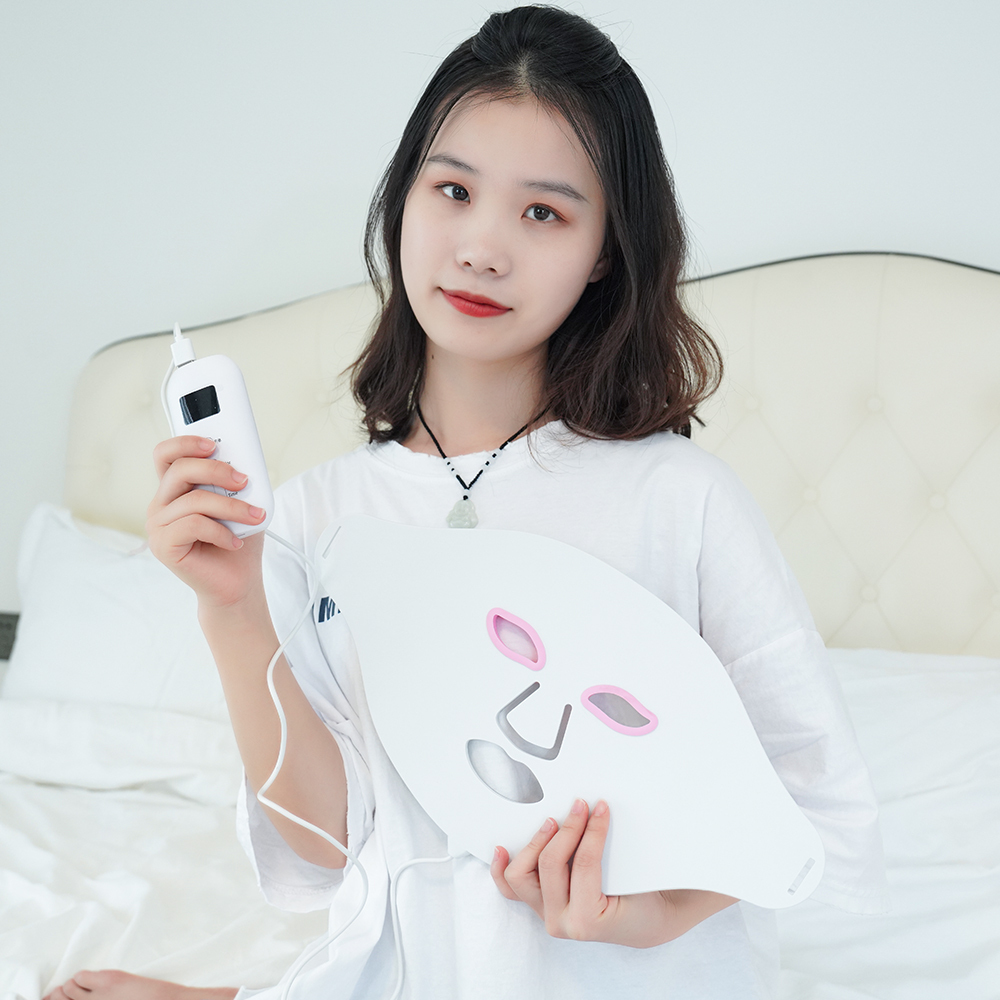 Beauty Personal Care Products Professional 4 Wavelength Red Light Face Mask Nir Infrared Red Blue Light Device