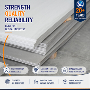 ISO Certified 304 201 Brushed Finish 2.0mm 1250mm Hot Rolled Stainless Steel Sheet for Desalination Plant - Product Image 1