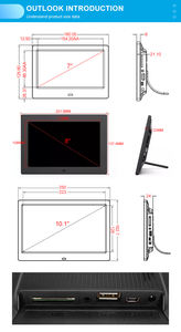 फैक्टरी थोक 7 8 10 10.1 इंच एलसीडी डिस्प्ले इलेक्ट्रॉनिक वीडियो डिजिटल फोटो फ्रेम - Product Image 6
