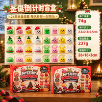 Boîte mystère de 24 squishies de Noël anti-stress en forme de pain, calendrier déchirable amusant pour le compte à rebours de Noël, jouet anti-stress, en stock